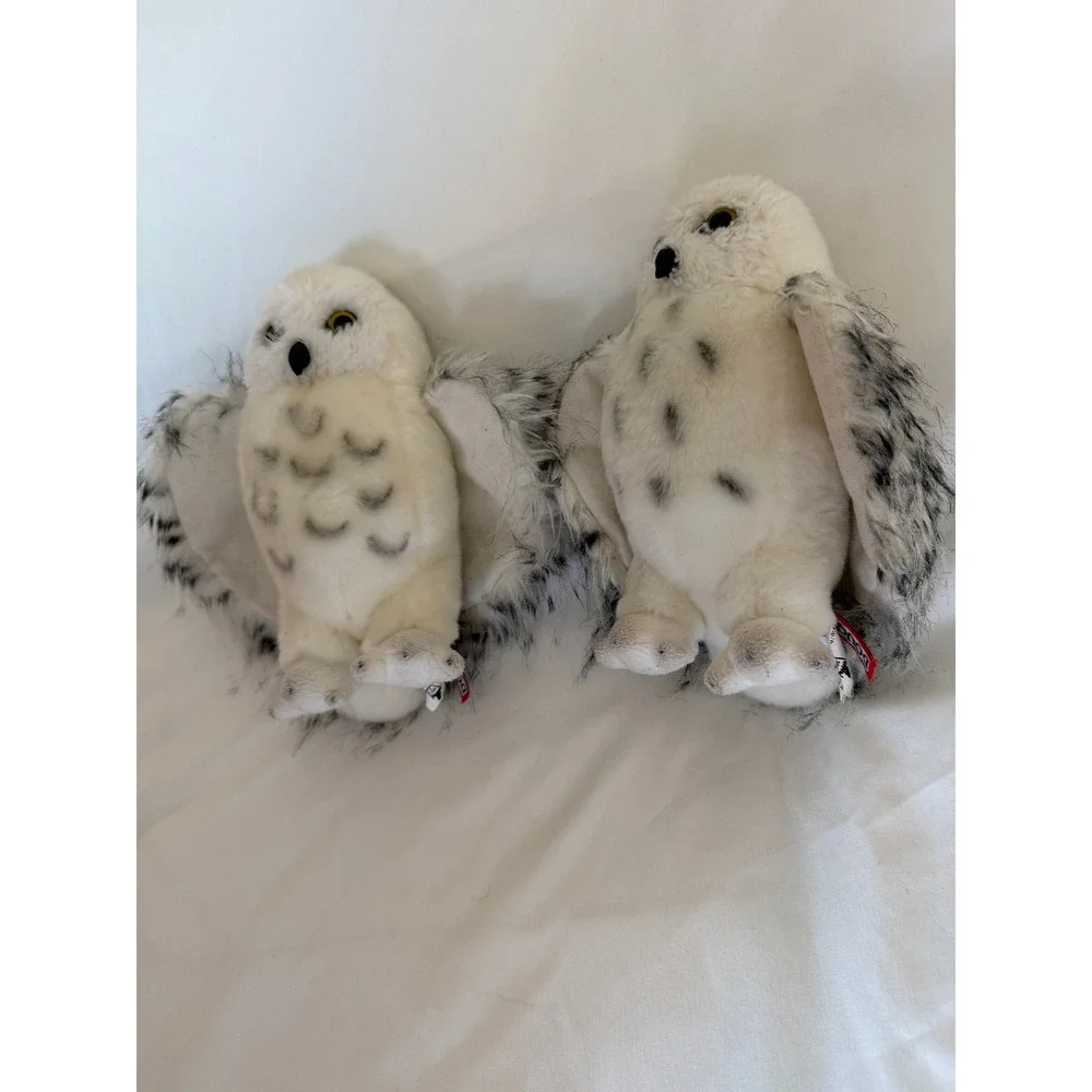 Douglas Cuddle Toys Snowy Owl Plush Stuffed Animal Pair White 8 Inch Realistic